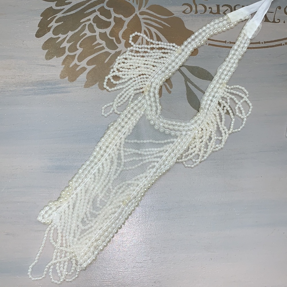 Vintage Flapper Style Pearl Statement Necklace - image 4